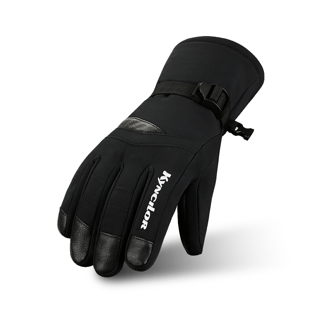 Ski Glove Waterproof - 冬の屋外サイクリングスキー登山手袋厚みのあるフリース暖かいタッチスクリーンダブル防水デザインスノーモービル手袋