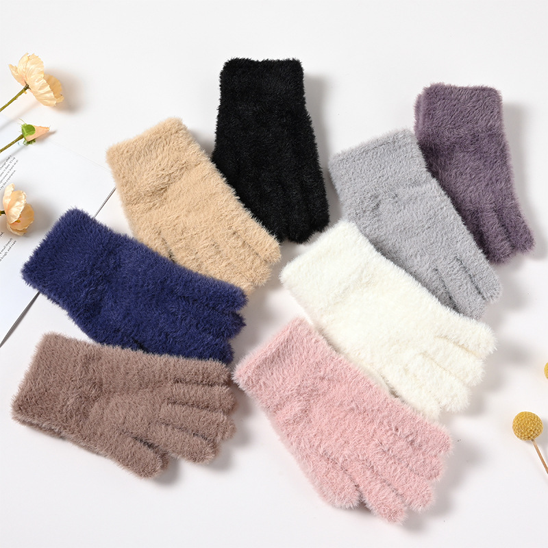 女性用、冬用、保温性のあるウールニット手袋、裏地はフリース、 - Wool Glove Lined のレビューと価格