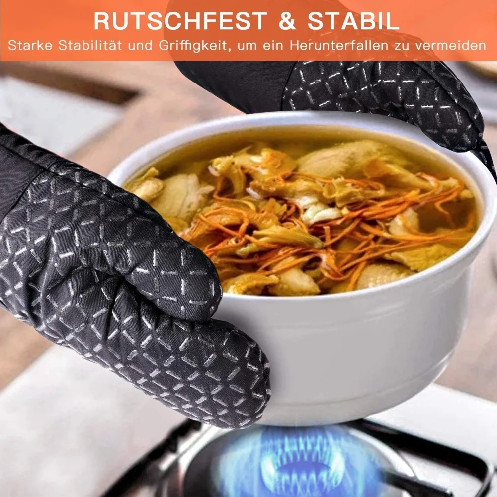 【4個入り】シリコン製キッチン用マイクロ波オーブン手袋、耐熱 - Heat Resistant Glove のレビューと価格