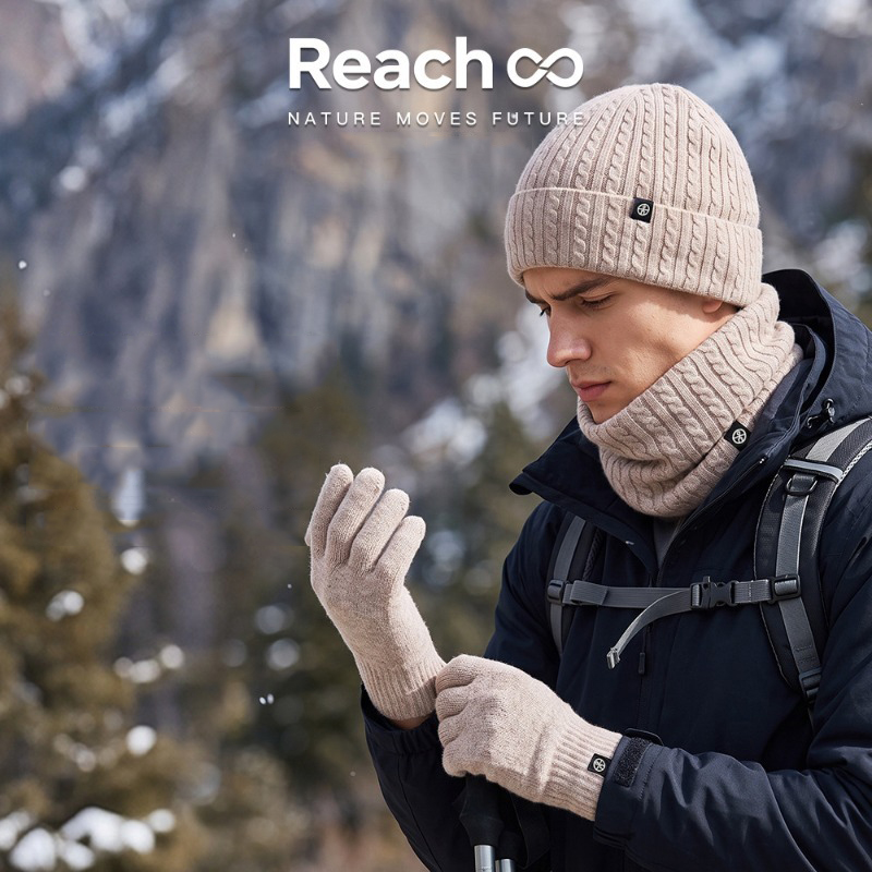 男性用・女性用、フリース裏地付き帽子、マフラー、手袋のセット - Wool Glove Lined のレビューと価格