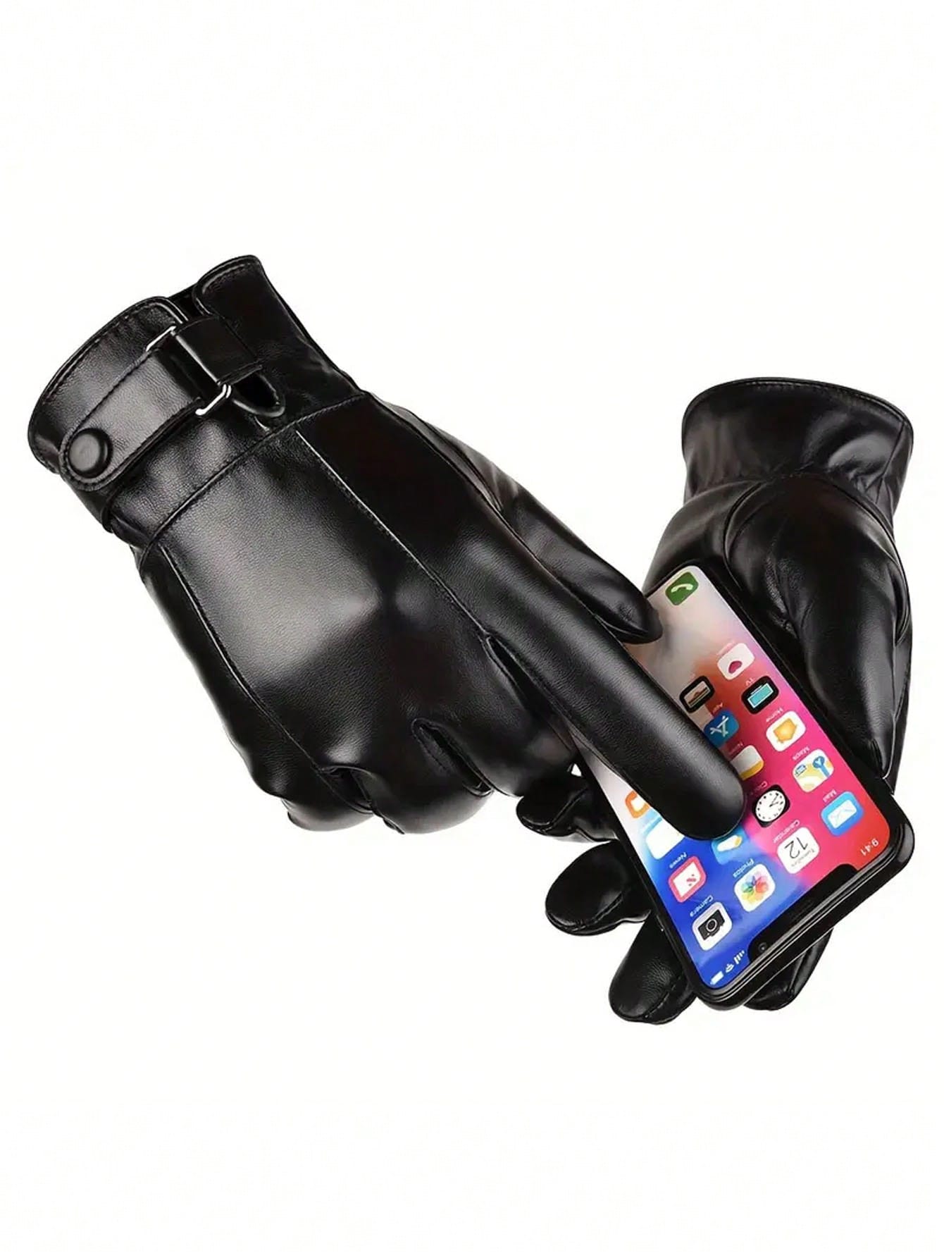メンズ用、冬用、暖かい、合成皮革製のライディンググローブ。ス - Leather Driving Glove のレビューと価格