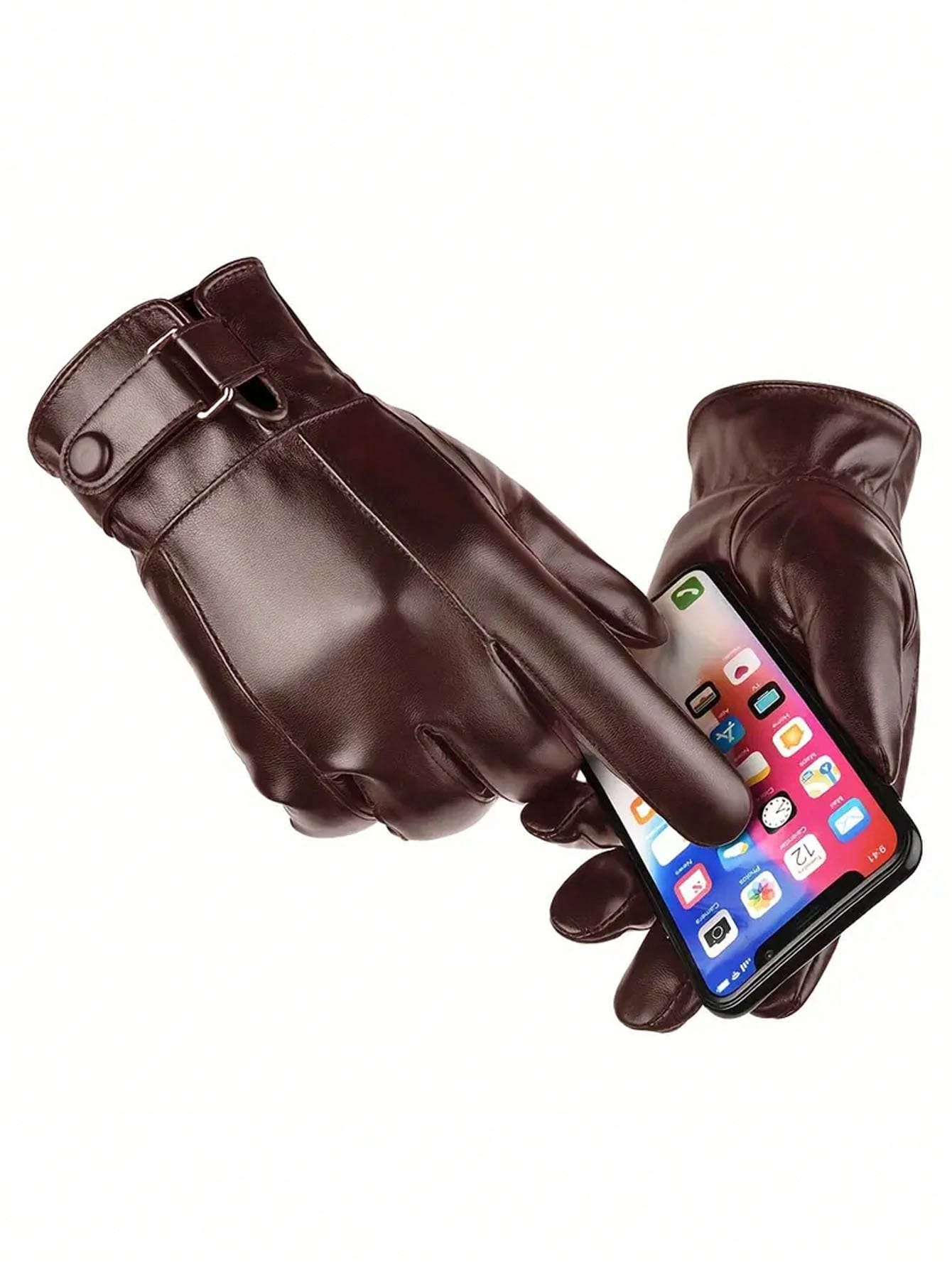 メンズ用、冬用、暖かい、合成皮革製のライディンググローブ。ス - Leather Driving Glove のレビューと価格