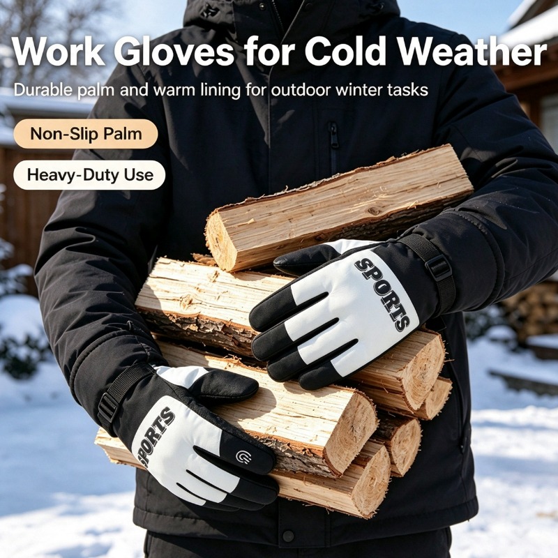 冬用バイクグローブ、屋外用、防水、防寒、保温、フリース裏地、 - Ski Glove Waterproof のレビューと価格